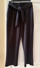 Tahari chocolate brown crop length wide leg pants size medium