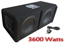 3600 WATTS TWIN 12" Subwoofer Built In Amplifier DEEP BASS AND BASS CONTROLLER