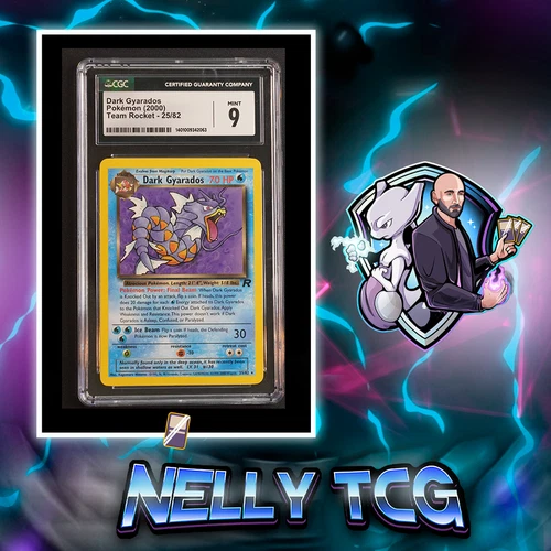 2000 Pokemon Team Rocket - Dark Gyarados #25/82 - Holo - CGC 9 MINT