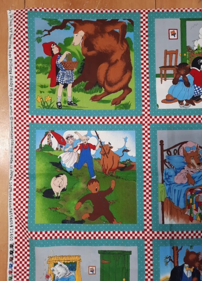 Fairy Tale Friends Moda Fabric American Jane Patterns 21600 Fabric Panel 23"x44" - Image 3 of 4