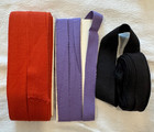 Cotton Twill tape for sewing historical costumes Lavendar, Black, Paprika — photo 2