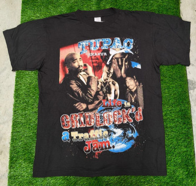 Vintage Tupac 2PAC Gridlockd Rap Tee Shirt SZ XL BAY CLUB