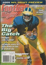 2005 Football Digest Summer NFL Draft Preview with Braylon Edwards cover.