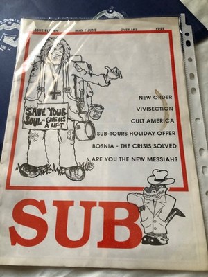 SUB Magazine - Rare Manchester Fanzine - Issue 11 May/June 1992 - 32 Paged
