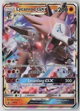 lycanroc gx pokemon card SM14 PTCGO Code Cavern Trading Cards, LLC Evolves from Rockruff Pokemon Lycanroc-GX Box 4 Booster