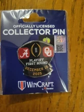 2025 Playoff 1st Round CFP Oklahoma Sooners Alabama Crimson Tide Lapel Pin Wincr