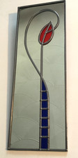 VINTAGE RENNIE MACKINTOSH STAINED LEADED GLASS MIRROR HAND MADE IN SCOTLAND