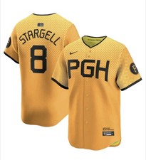 Men's Pittsburgh Pirates Willie Stargell Nike Gold City Connect Jersey MRSP $180