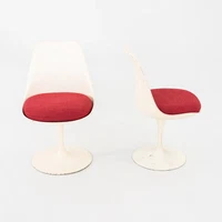 1960s Pair of Eero Saarinen for Knoll Model 150 Side Tulip Armless Dining Chairs