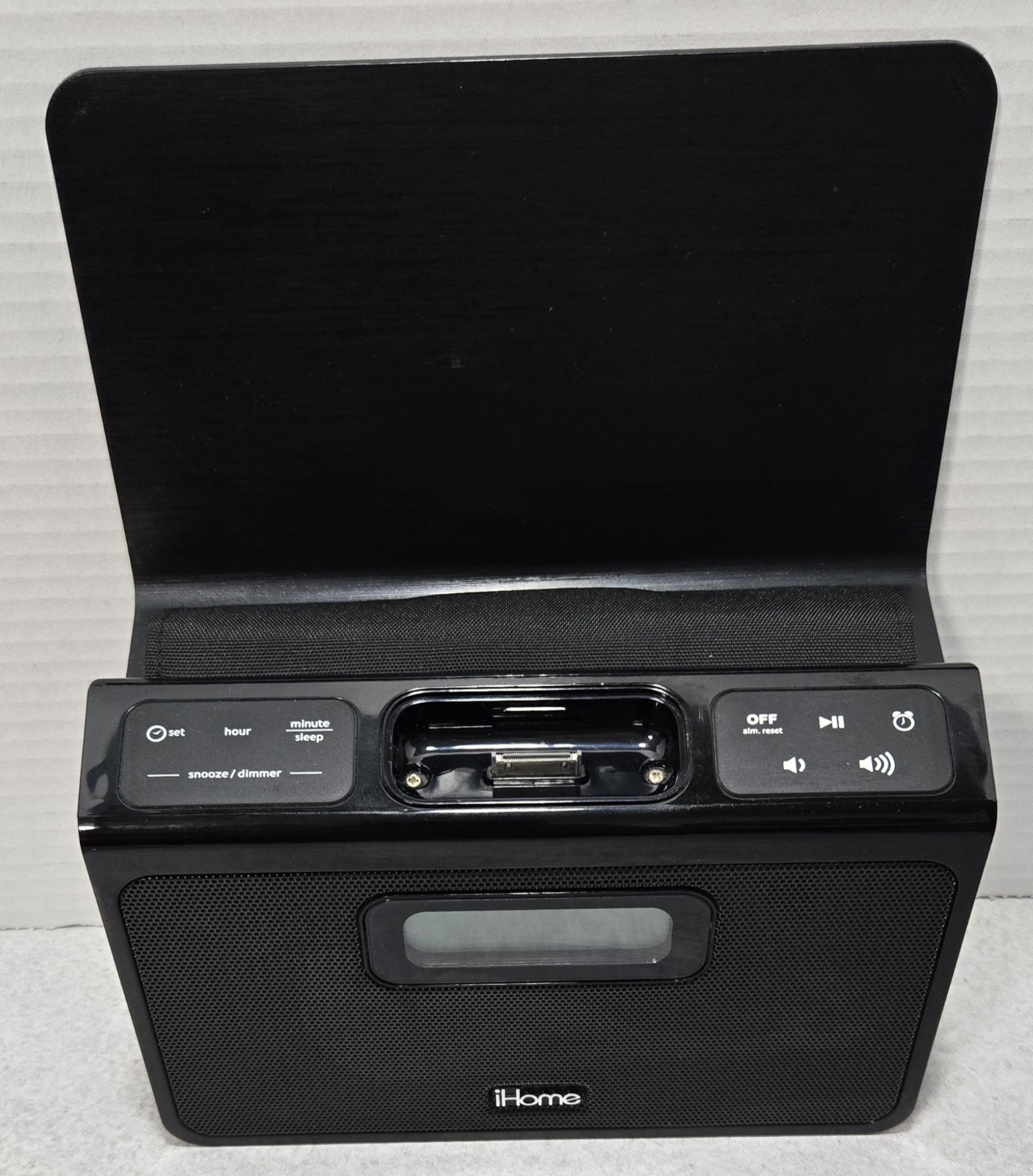 iHome Portable Alarm Clock Stereo Speaker IH24 Works