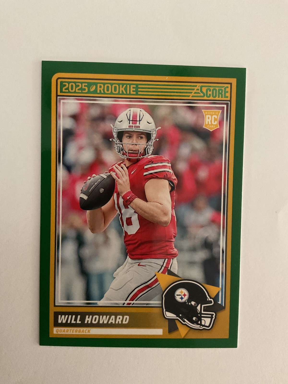 Will Howard 2025 Panini Score Rookies #3 Green (RC)