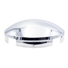 Semi Truck Hub Covers 8.9" Dome Style Hub Caps 4 Even Notched Chrome Mirror 1