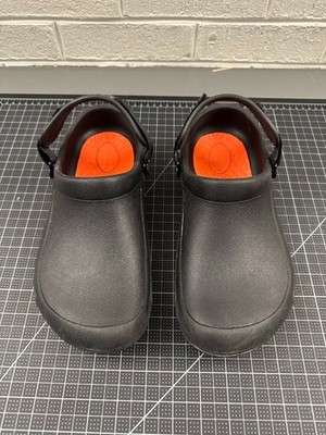 Crocs Bistro Pro LiteRide  Work Clogs - Men's 9 / Women's 11 - Black/Orange