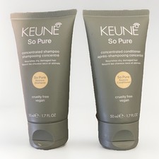 keune so pure concentrated shampoo and conditioner 1.7 oz each