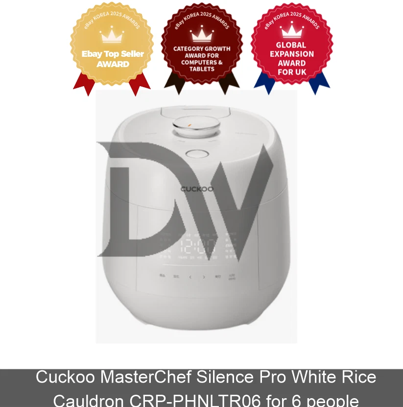 Cuckoo MasterChef Silence Pro White Rice Cauldron CRP-PHNLTR06 for 6 people