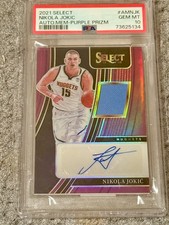 2021-22 Panini Select NIKOLA JOKIC MEM AUTO /49 PSA 10 GEM MINT POP 2