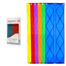 PicassoTiles 6 Piece Magnetic Tiles Race Track Ramp Accessories STEM Building...