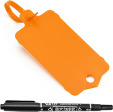 100pcs Blank Plastic Tags for Labeling Reusable Hanging Tags Ties Key Tag Storag