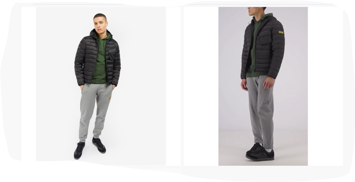 Barbour Intl Men's Racer Ouston Wind Resistant Long Sleeve Short Puffer Jacket image 9
