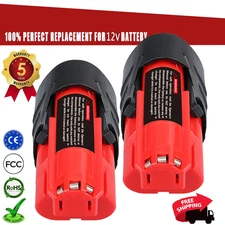 2pcs for Milwaukee M12 Lithium-Ion XC 3.5Ah High Capacity Battery 12V 48-11-2402