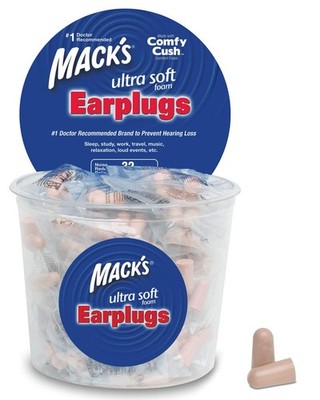 Mack'S Macks Ultra Soft Foam Earplugs 100 Pair - 33Db Highest Nrr Comfortable