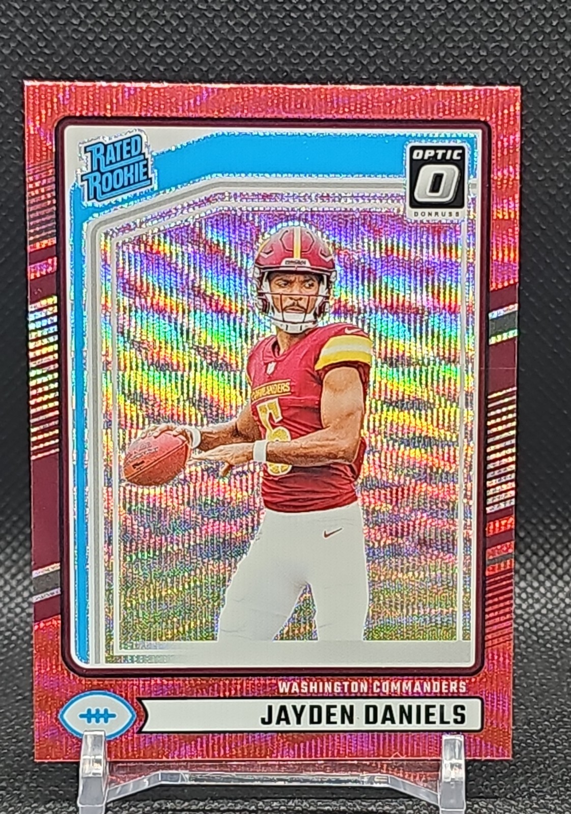 2024 Panini Donruss - Rated Rookie Jayden Daniels #389 Optic Preview Red Wave...