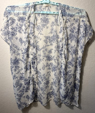 Band of Gypsies Bohemian Kimono Duster Cardigan Women  s XS Robe Toile Floral