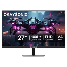 27 Inch FHD 1080P Office Monitor, 100Hz Refresh Rate, 27inch Black 1K100HZ