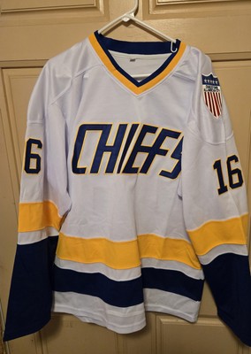 Hanson Brothers Hockey Jersey 16 Charlestown Chiefs 17 Jeff Slap Shot 18 Movie H
