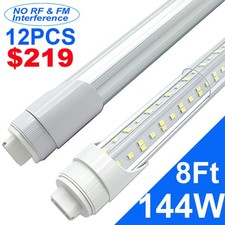 12/25 Pack 8FT T8 LED Tube Light R17D HO Base 8 Ft Led Bulbs No RF Interference