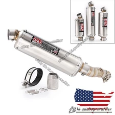 Motorcycle Exhaust Mid Link Pipe + 51mm Muffler Tips For CF Moto 450MT 2024-2025