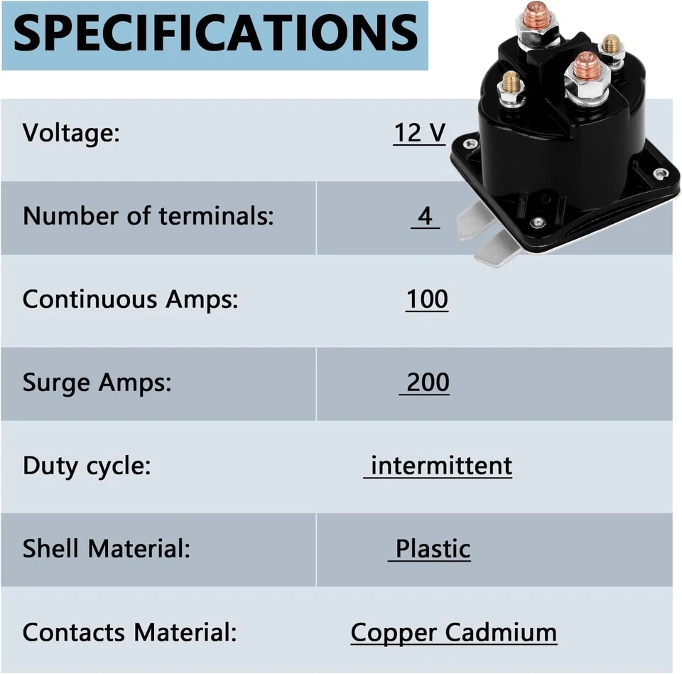 Solenoide de remolque de volteo 12V 4 terminales, repuesto para solenoide de servicio intermitente Foto 3 de 4