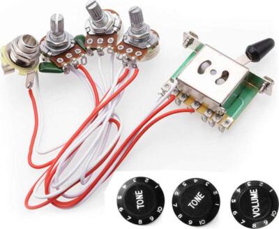 E-Gitarre Kabelbaum Kits für Strat Style Gitarre Ersatz, 2T1V Spitze