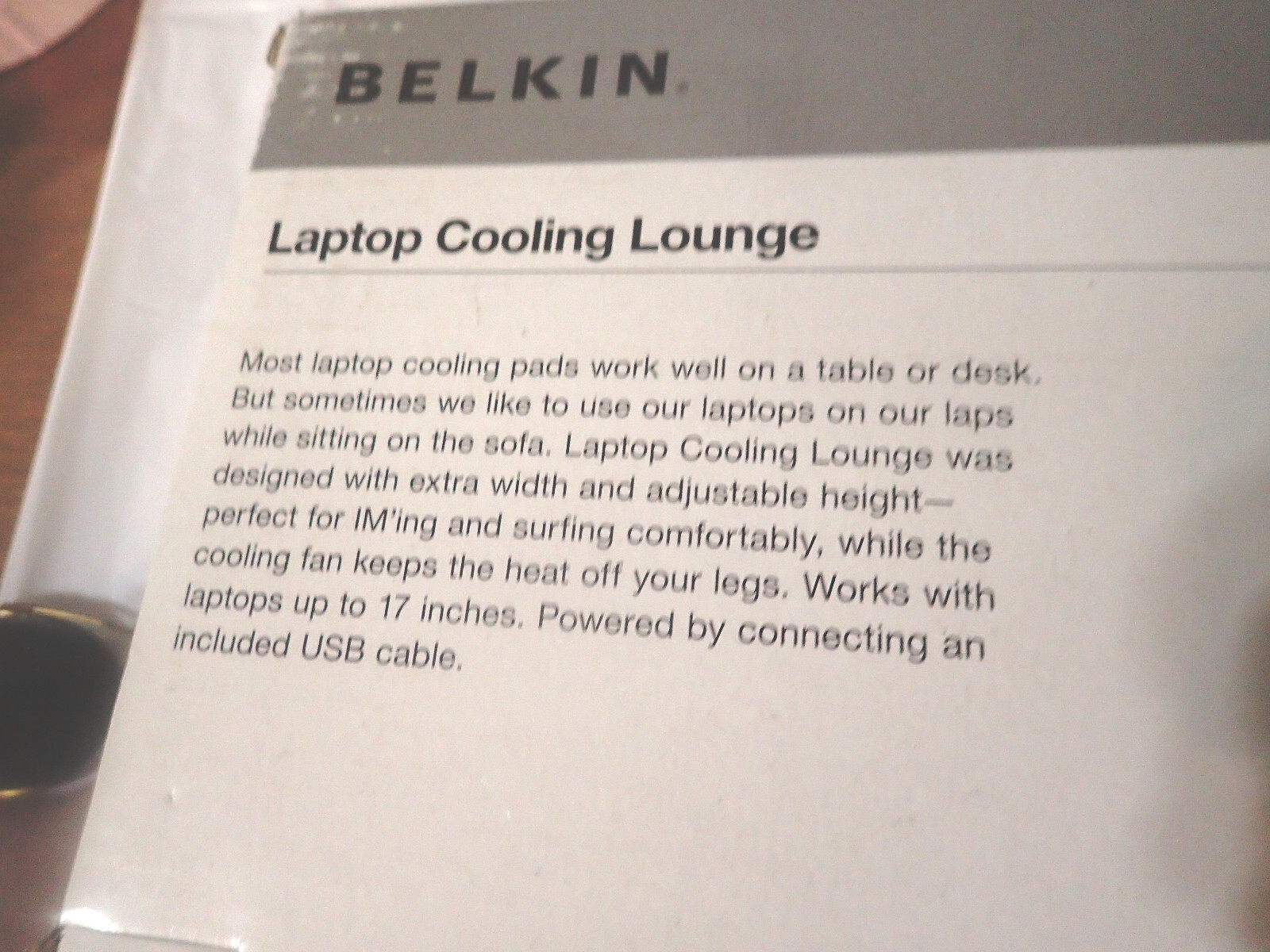 Belkin F5L028 Black Laptop Cooling LoungeNIB eBay