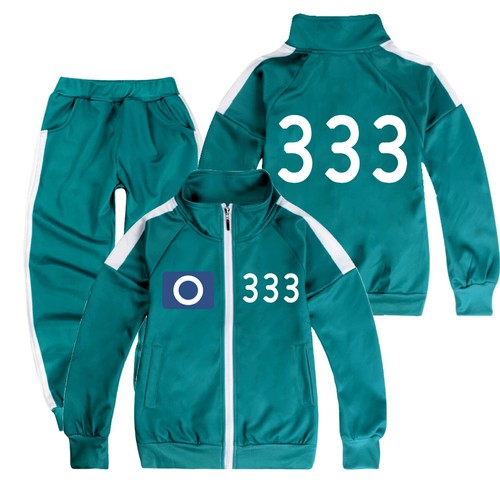 Felpa con cappuccio pullover + pantaloni sport casual set bambini Squid stagione 2 gioco sopravvivenza Regno Unito - Foto 43 di 46
