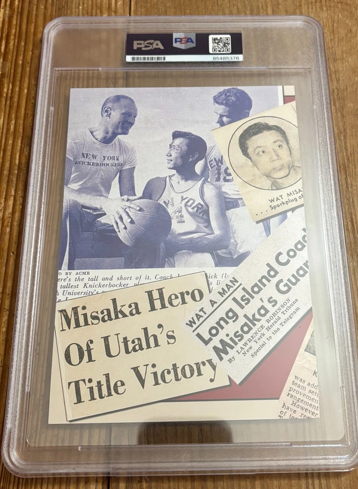 PSA/DNA 10 ~ Wat Misaka Signed DVD Photo Cover Auto 1st of color NBA WW2 RARE 🔥 - Image 4 of 4