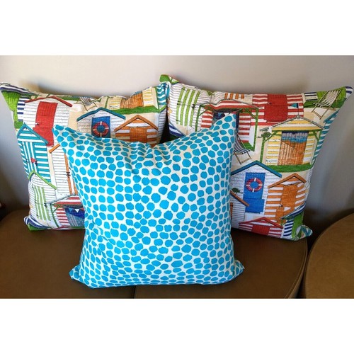 Richloom Solarium 20X20 Zippered Throw Pillow Covers BEACH HUTS In/Outdoor 2 NEW - Picture 9 of 10