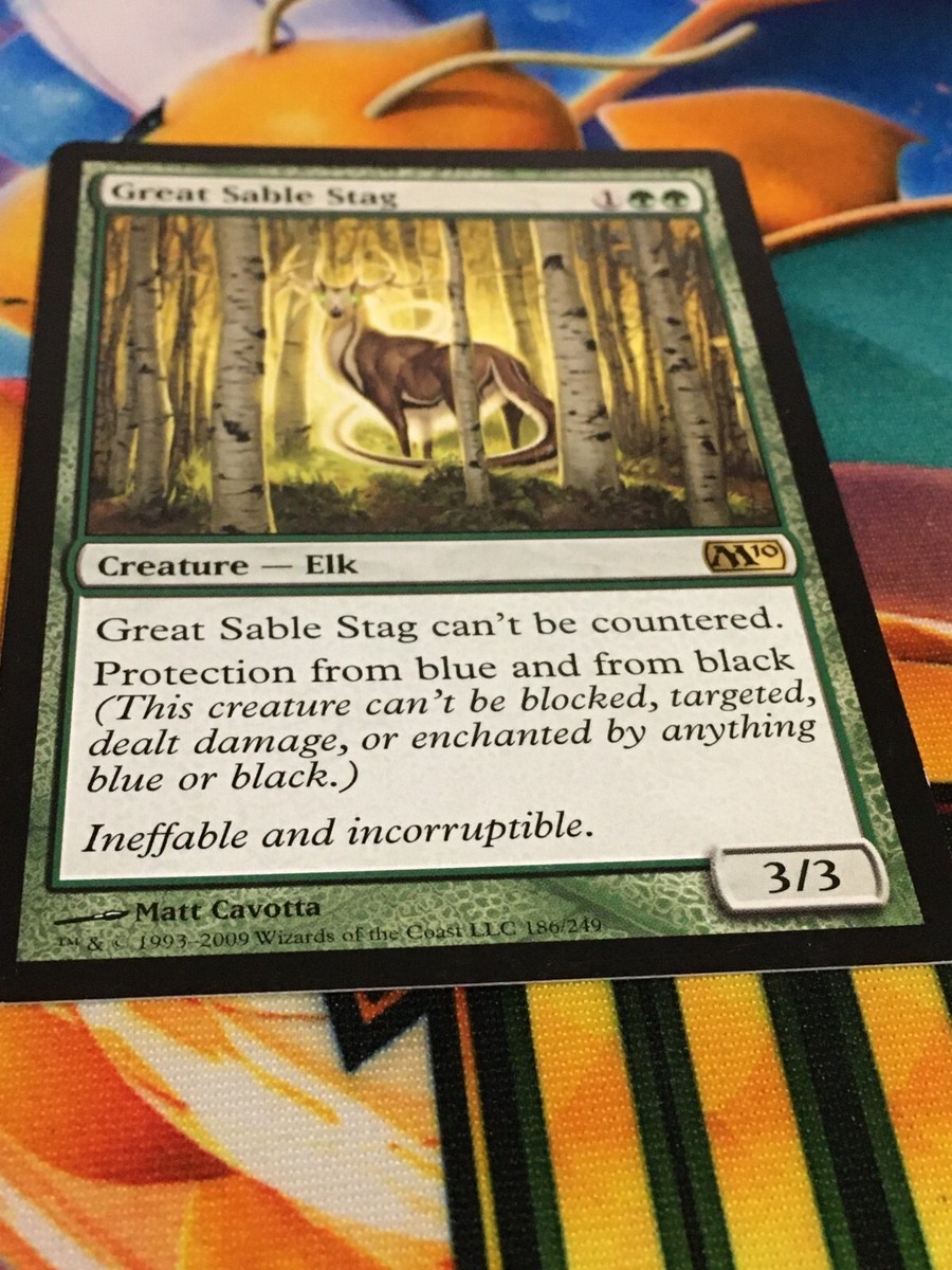C5501 MAGIC MTG CORE SET 2010 M10 GREAT SABLE STAG #186 RARE LP | eBay