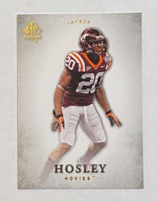 2012 Upper Deck SP Authentic Rookie #21 Jayron Hosley Virginia Tech Hokies