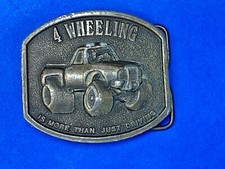 4 wheeling It's more than just driving, belt buckle by Bergamot Vintage, 1976