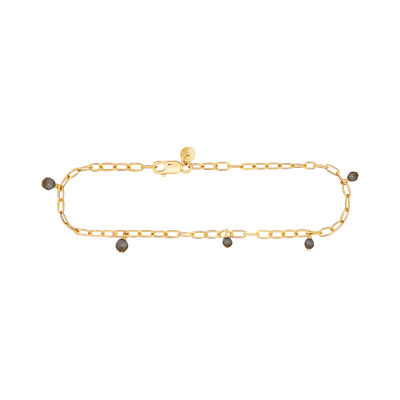 cai Armband 925 Silber vergoldet Damen Hämatit Gliederkette Modern NEU cai