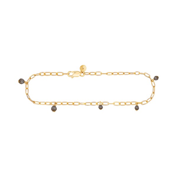 Cai Armband 925 Silber Vergoldet Damen HäMatit Gliederkette Modern Neu Cai-image