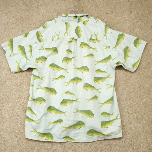 Columbia Sportswear River Lodge Shirt Size XXL Cotton Rayon Blend Dolphin Fish - Picture 8 of 12