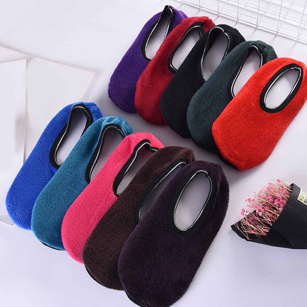 APL Pantofole da donna invernali calde ispessite leopardate letto antiscivolo casa fondo calzino ↑