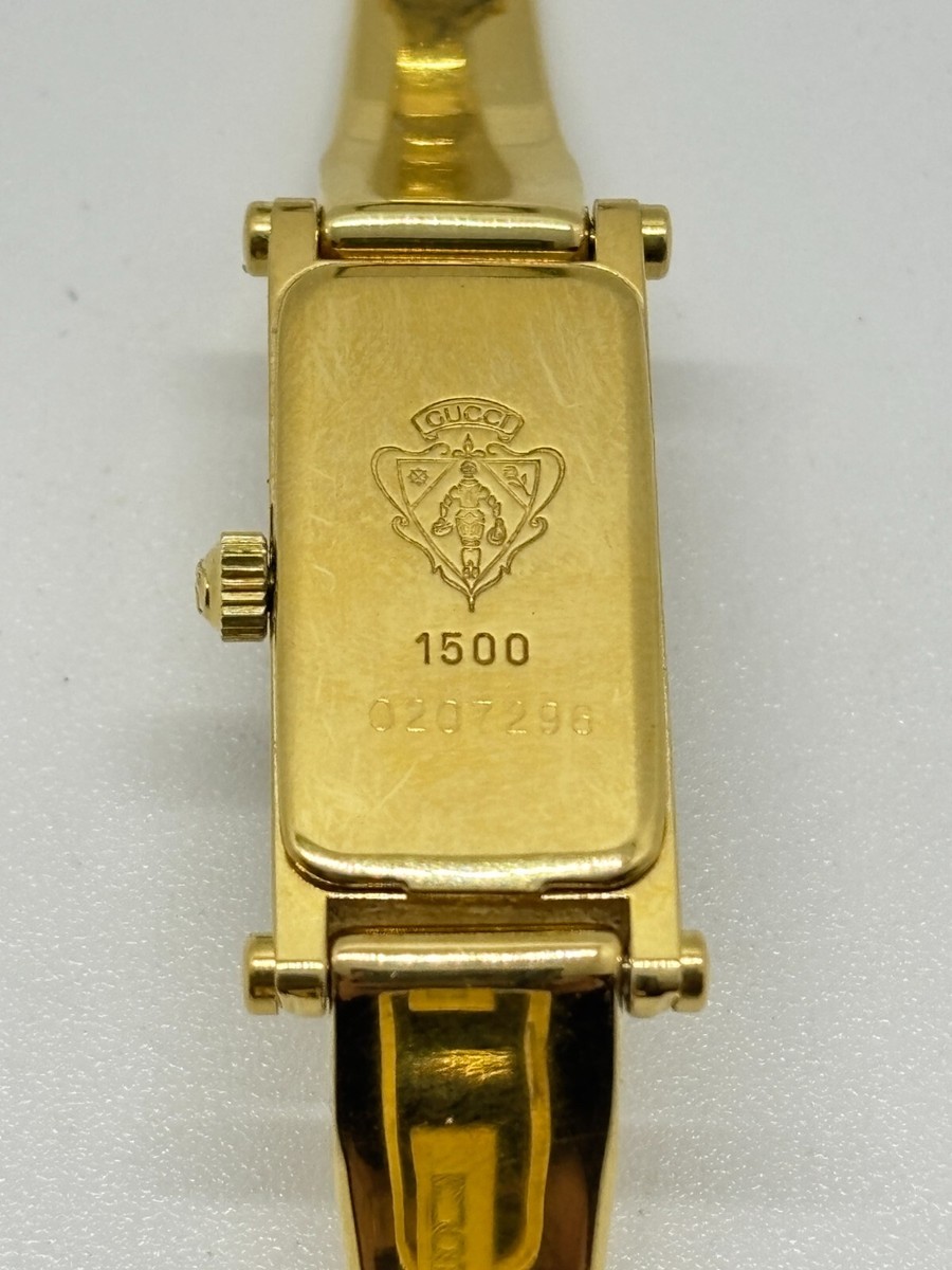 Exc+5 ] GUCCI 1500 Watch Gold Dial Women's Watch Used Working F/S