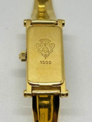 Exc+5 ] GUCCI 1500 Watch Gold Dial Women's Watch Used Working F/S