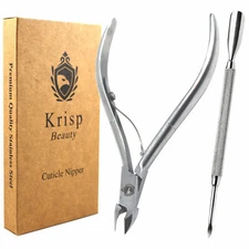 CUTICLE NIPPER PUSHER INGROWN TOENAIL LIFTER  PEDICURE NAIL CARE TOOLS (2 PC)