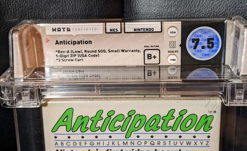 Anticipation Nintendo NES Nuevo Precintado Wata Calificado 7.5 Sello B+ Foto 2 de 4