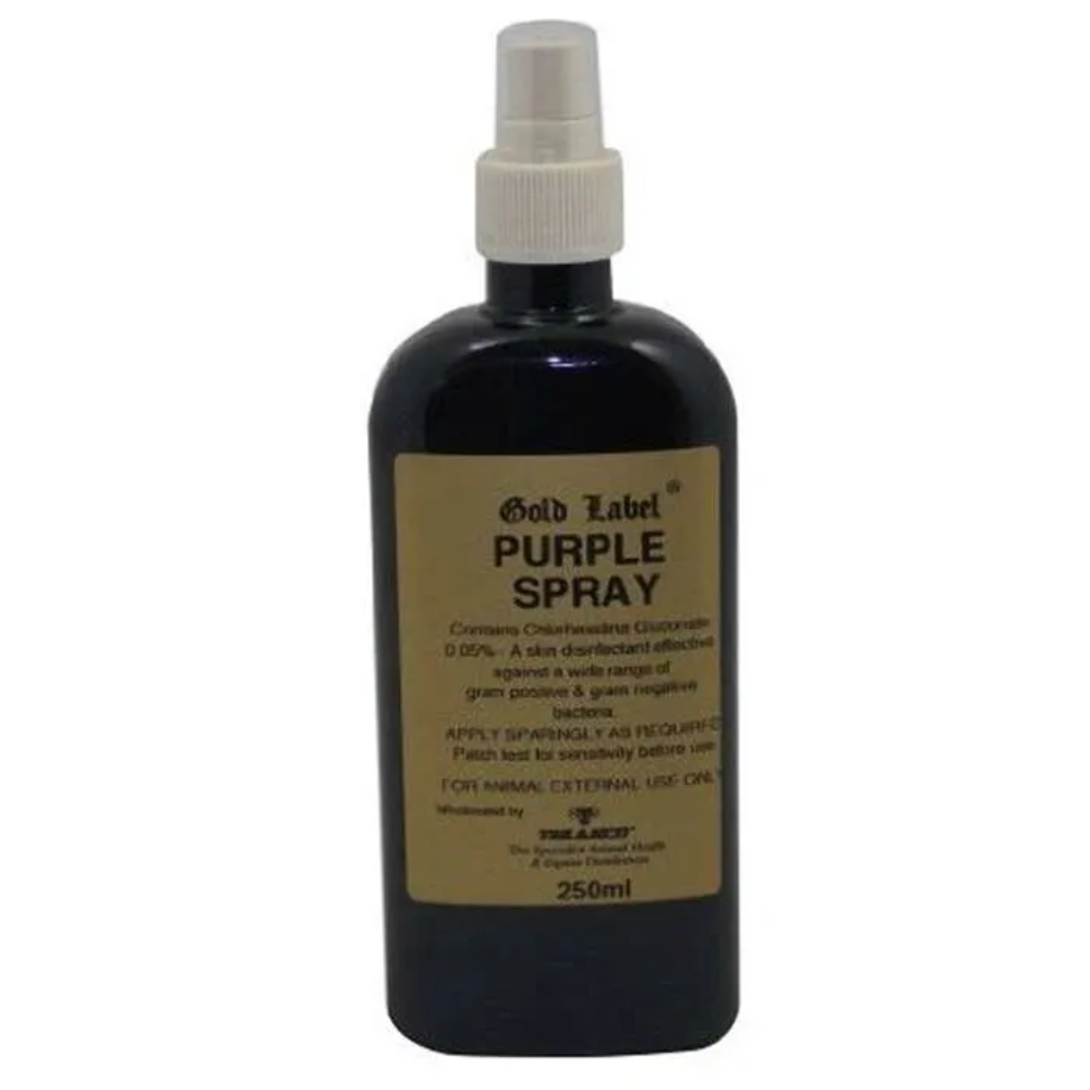 HORSE / PONY ANTIBACTERIAL SPRAY Gold Label Purple Spray 250ml