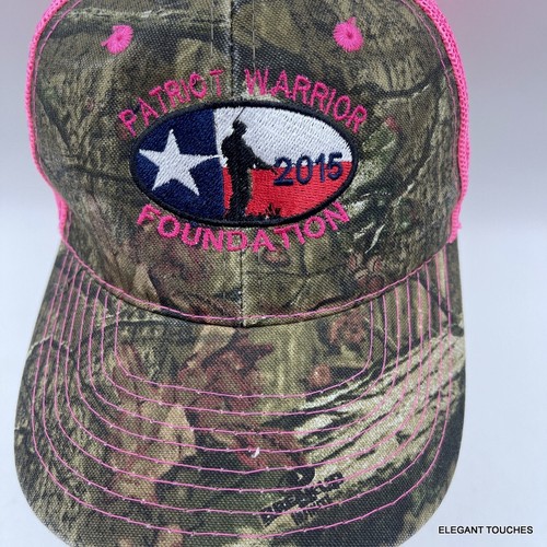 Patriot Warrior Texas Damen Ballkappe Veteran tarnfarben Netz rosa Mütze 2015 Riemen Rücken - Bild 2 von 7